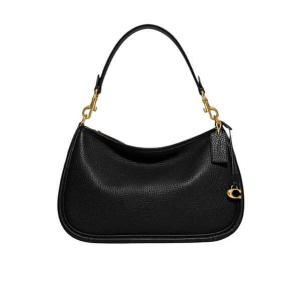 Coach Carry Black Leather Shoulder Bag - Picture 1 of 11